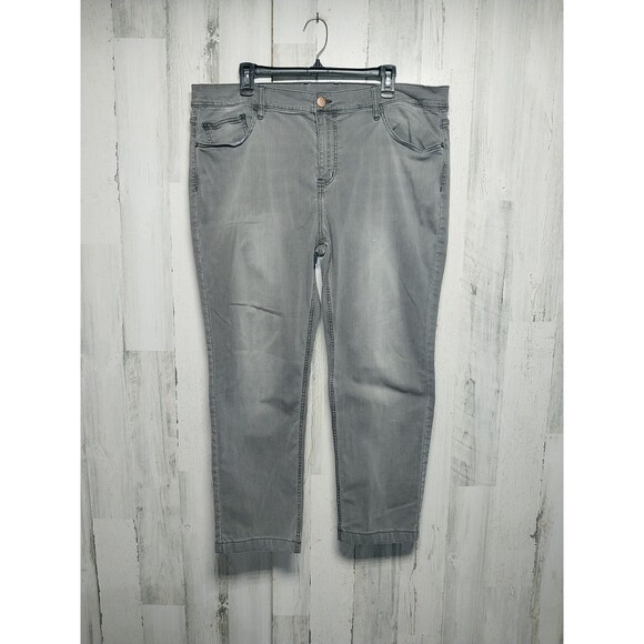 Mugsy Beans Jeans Men's 40 Gray Slim Tapered Stretch FLX3NTMG Hemmed 40x26 - Picture 1 of 6